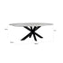 Ava White Marble Oval 6 Seater Dining Table